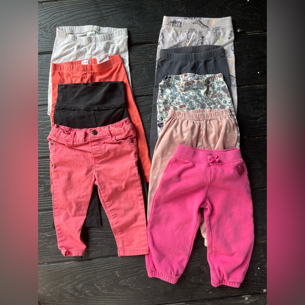 Various Brands 12-24m 9 Pairs Kids Casual Pants